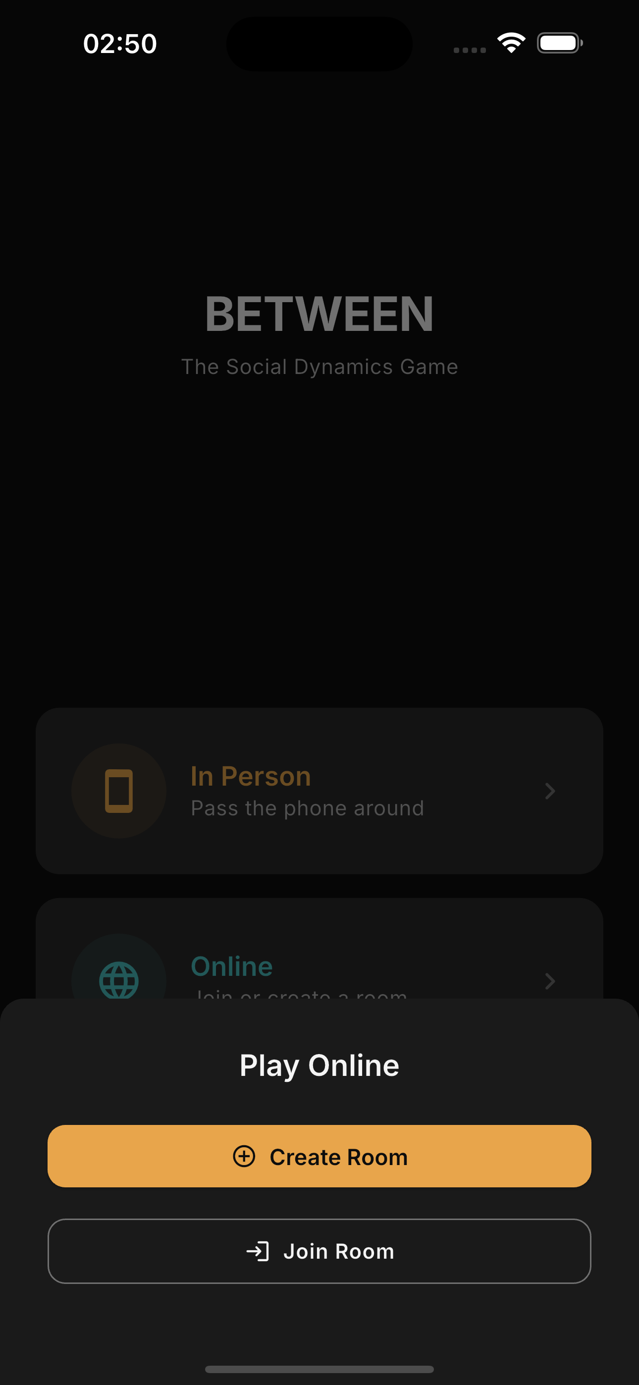 Between Us prompt screen